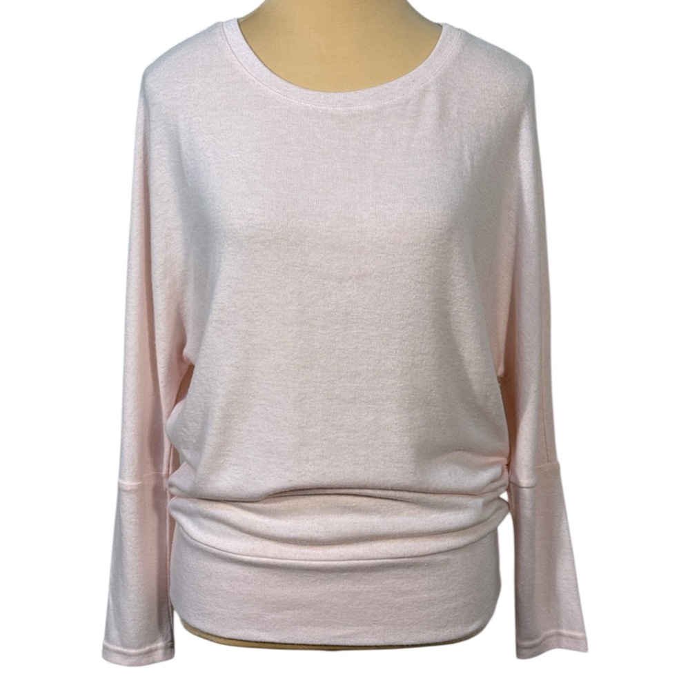 Cupcakes & Cashmere Ivery Blush Pink Dolman Sleeve Crewneck Sweater Small EUC